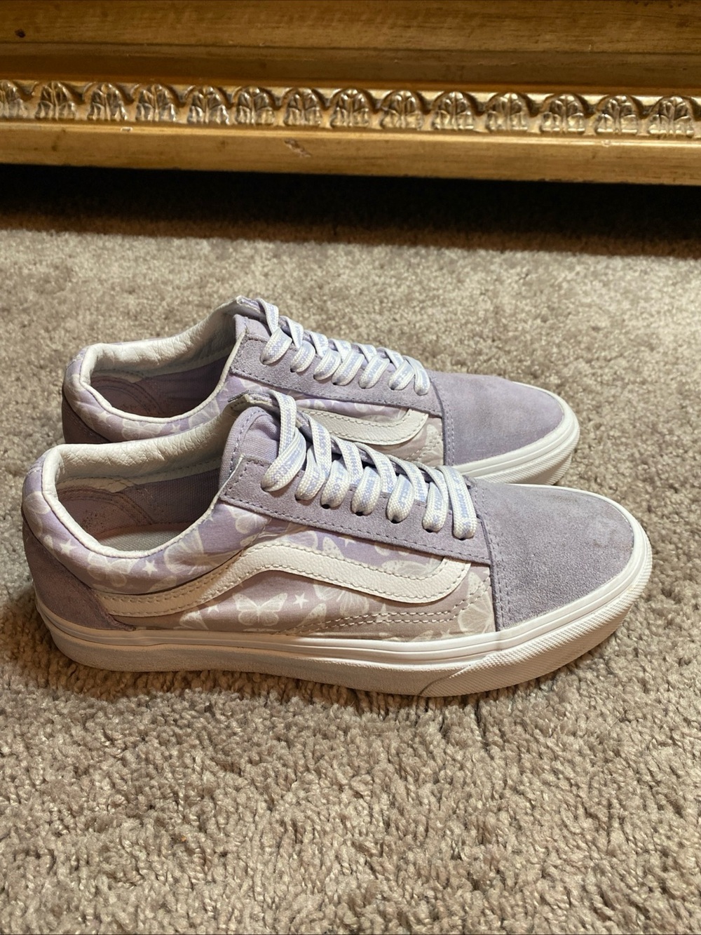 Vans off the wall Women's Lavender Low-Top Suede & Canvas Sneakers Size 7